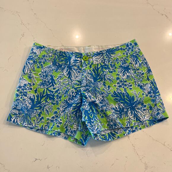 Lilly Pulitzer‎ Callahan Shorts in Limeade Biggest Fan Size 4 - Picture 2 of 7